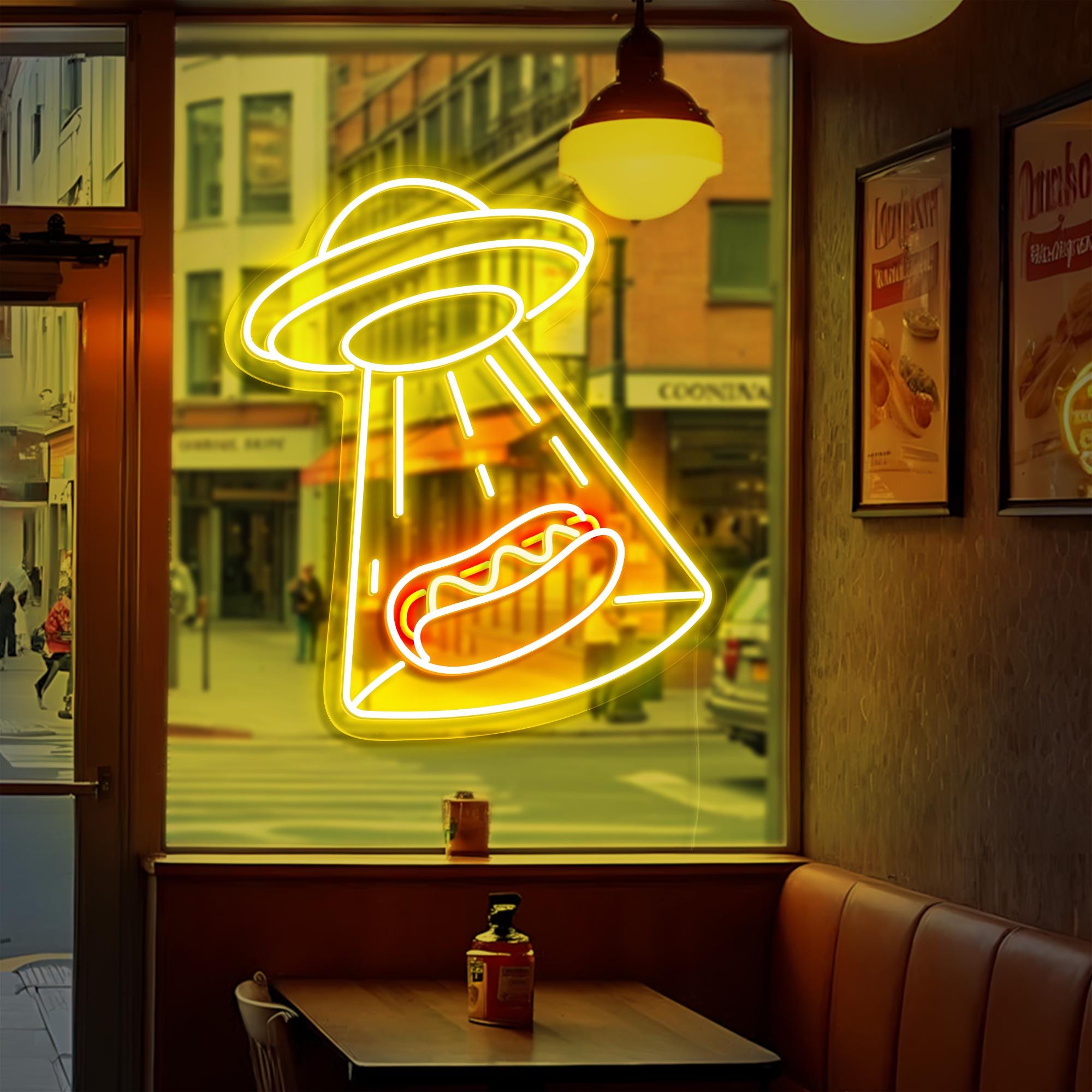 Hot Dog Neon Sign Custom Restaurant Wall Decor Outdoor Hot Dog Neon Light for Food Truck Gift for Mom Business Sign Open Signs Food Art