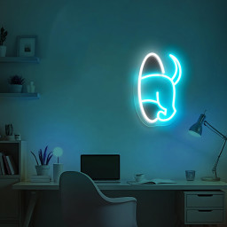 Dachshund Dog Tail Neon Sign Funny Dog Gift for Pet Lover Gift for Him Gift for Her Home Decor for Dog Lover Kids Room Birthday Gift for Kid