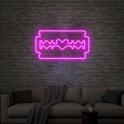 Razor Blade Neon Light, Neon Sign Light Decor, Barber Shop Neon Sign, Shaving Razor Bedroom Neon Lights, Razor Blade Wall Decoration