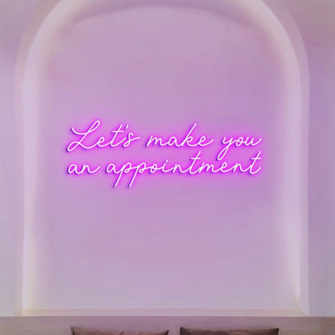 Let's Make You An Appointment Neon Sign, Appointment Sign for Salon Wall, Salon Appointment Sign