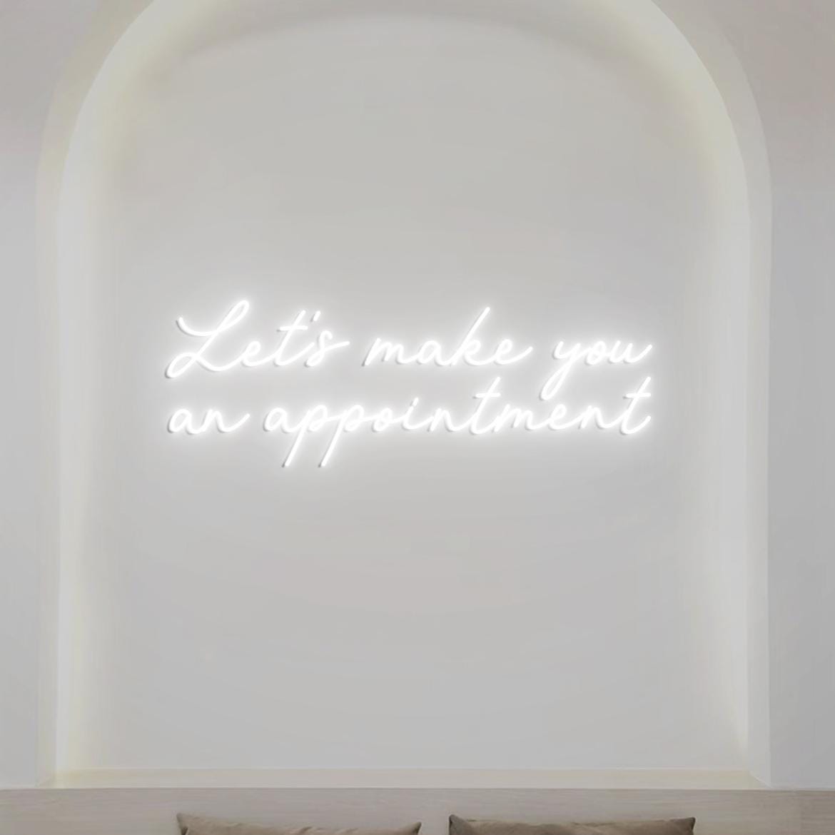 Let's Make You An Appointment Neon Sign, Appointment Sign for Salon Wall, Salon Appointment Sign