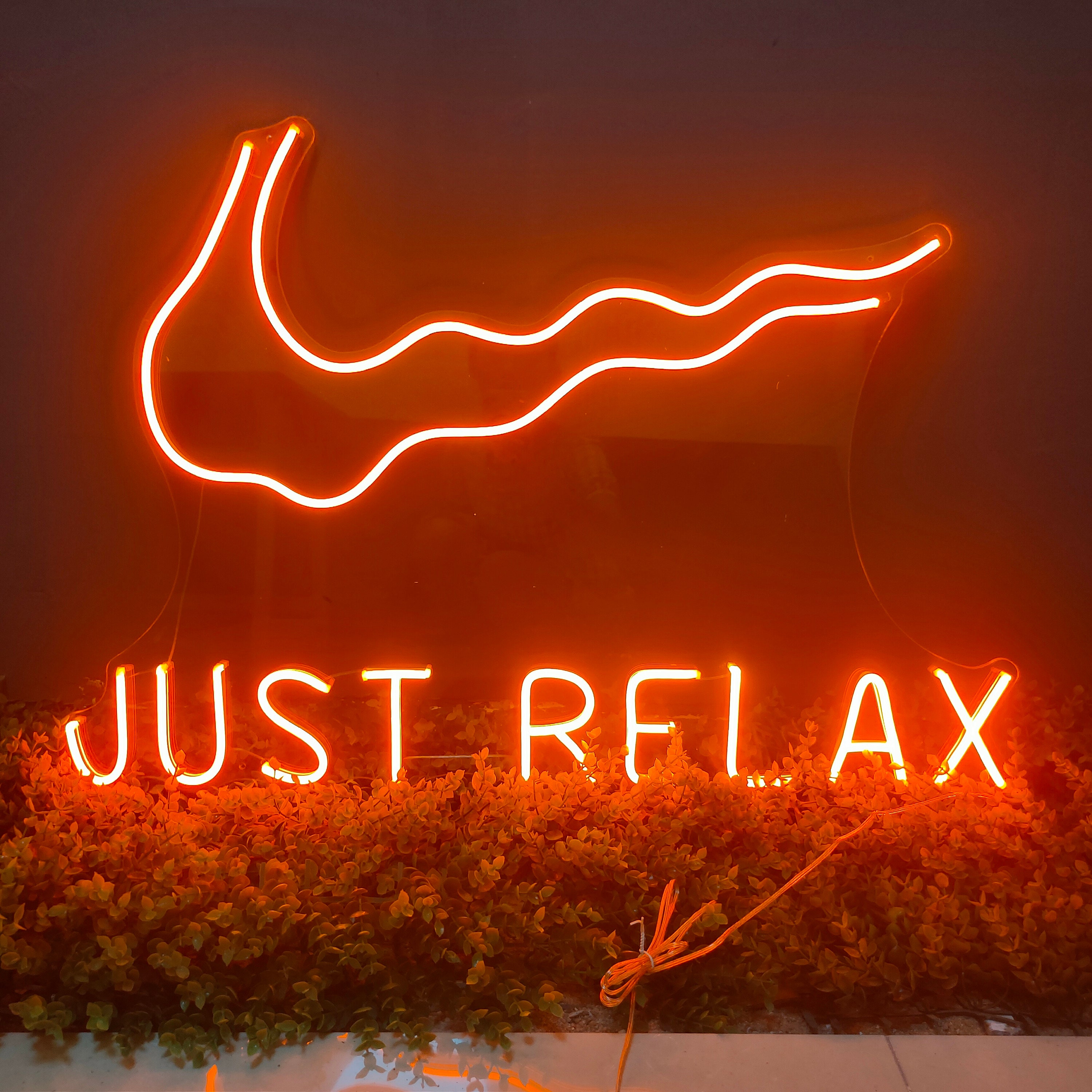 Just Relax Neon Sign Led Light Home Decor Wall Mural Store Bar Banner Acrylic Office Party Pub Club Decoration Shop Window Aesthetic Room 3D