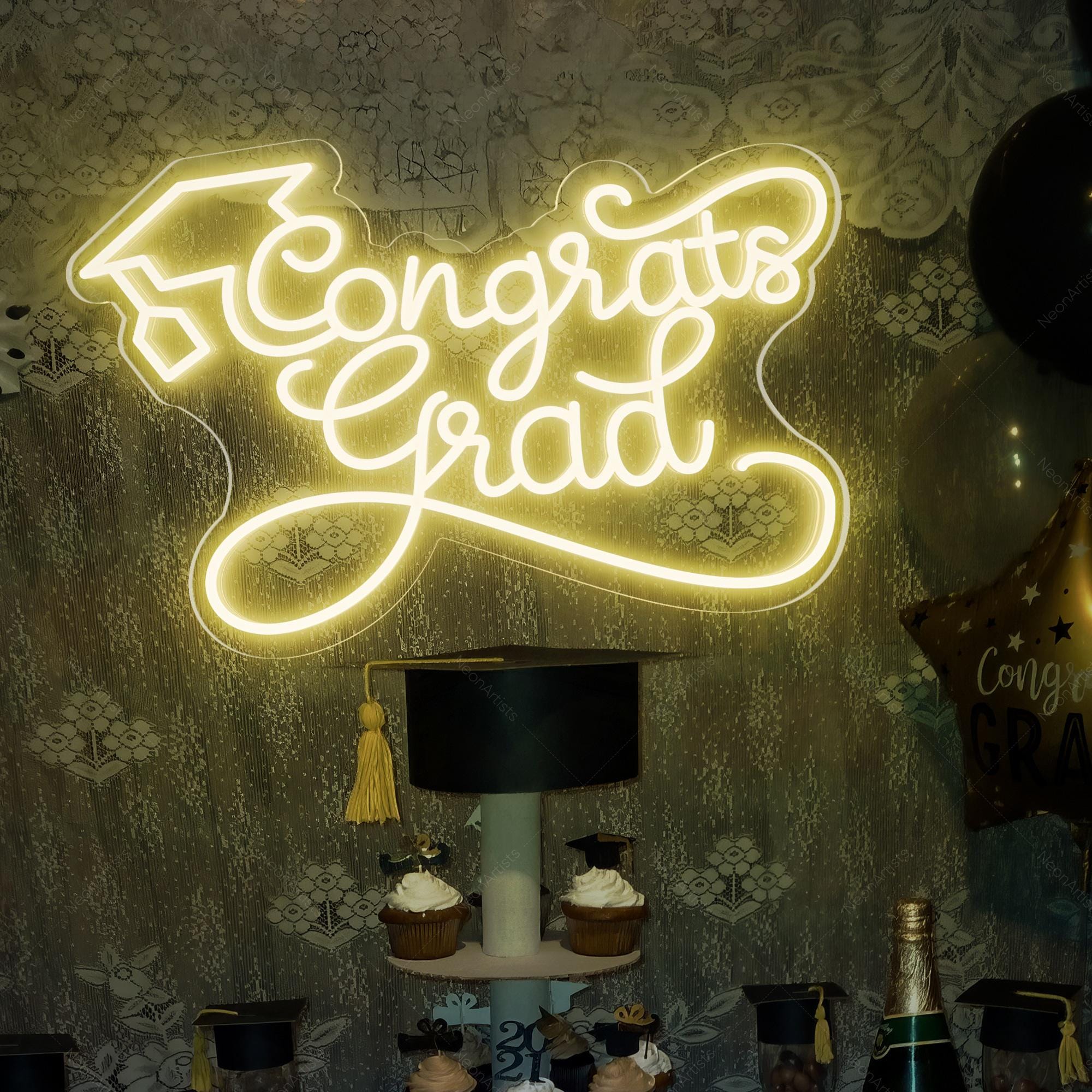 Graduation Decorations 2024/ Custom Congrats Grad LED Neon Sign ...
