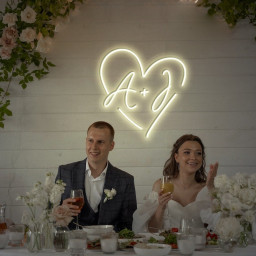 Initial Neon Sign Custom Wedding Decor, Neon Sign Custom Wall decor, Neon Name Sign Wedding Centrepieces, Custom Led Sign Personalized Gifts