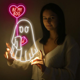 Be My Boo Neon Sign, Ghost Neon, Valentines Day Neon Sign, XOXO Neon, Women Valentines Day Neon Gifts, Heart Neon Sign, Happy Valentines