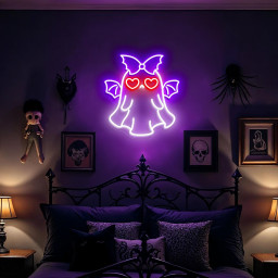 Bat Ghost Neon Sign Spooky Halloween Neon Decor Gothic Style for Halloween Decor Unique Gift for Kidroom Decor Funny Bedrooms Wall Art Party