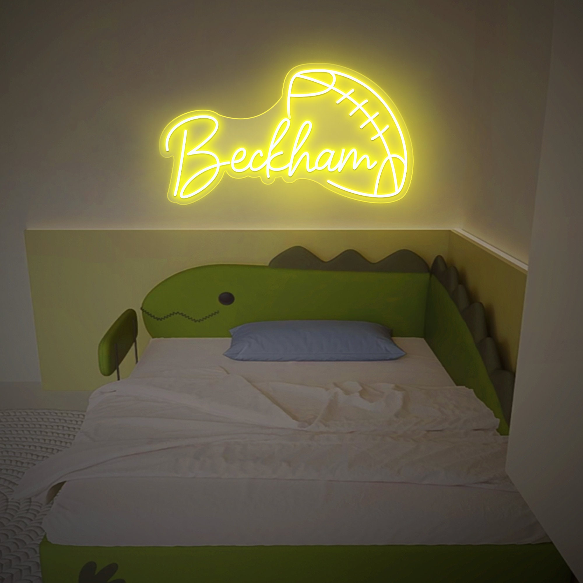 Football Name Neon Sign, Nursery Decor, Personalized Neon Sign, Personalized Name Neon Sign, Name Neon Sign, Kids Name Sign, Football Gift