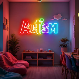 Autism Awareness Neon Sign Custom Autism Neon Light Nursery LED Sign Kid Children Room Wall Art Decor Autism Mom Gift Kids Room Decor