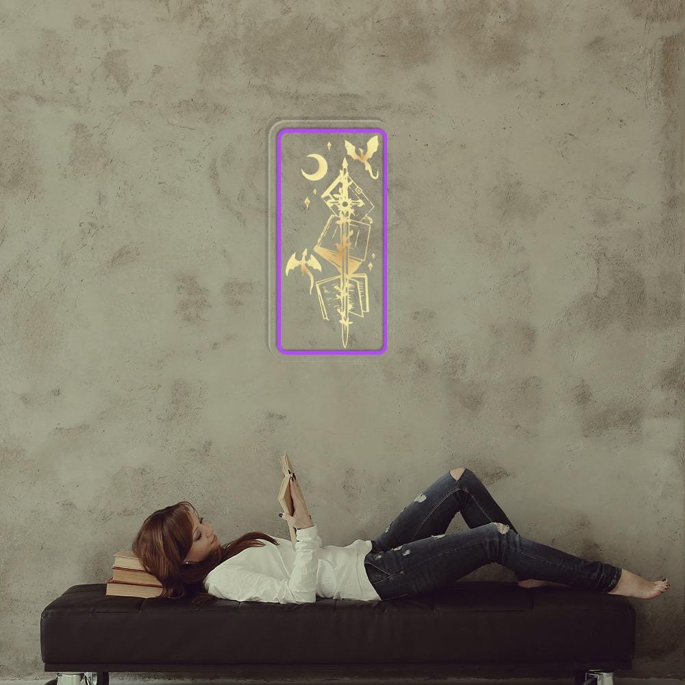 Xaden Riorson House Neon Sign, Iron Flame Neon, Dragon Rider Neon Led, Violet Sorrengail, Bookish Gift, Onyx Storm Fourth Wing Neon For Fans