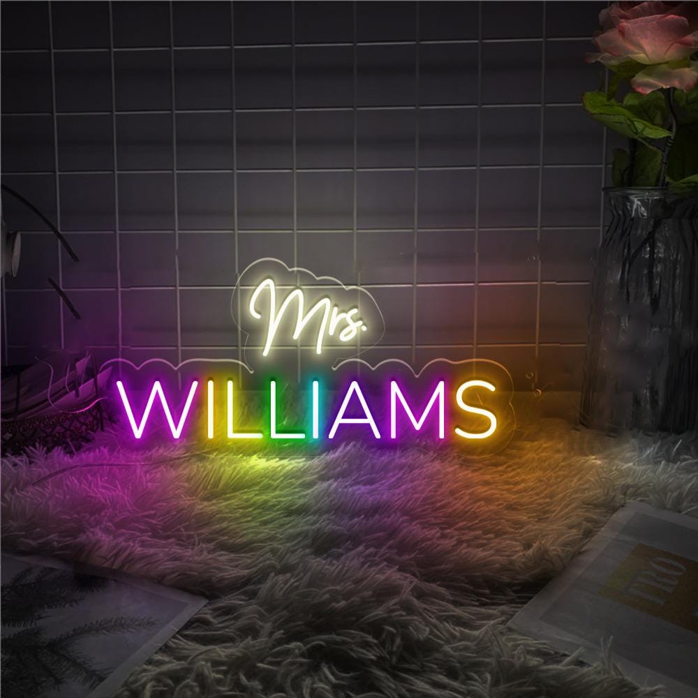 Personalized Teacher Door or Wall Neon Sign, Classroom Sign, Teacher Name Neon Sign, Classroom Door Hanger, Personalized Teacher Neon Sign