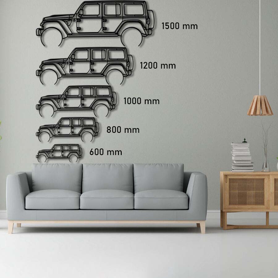 Jeep Wrangler Raised Steel Wall Art