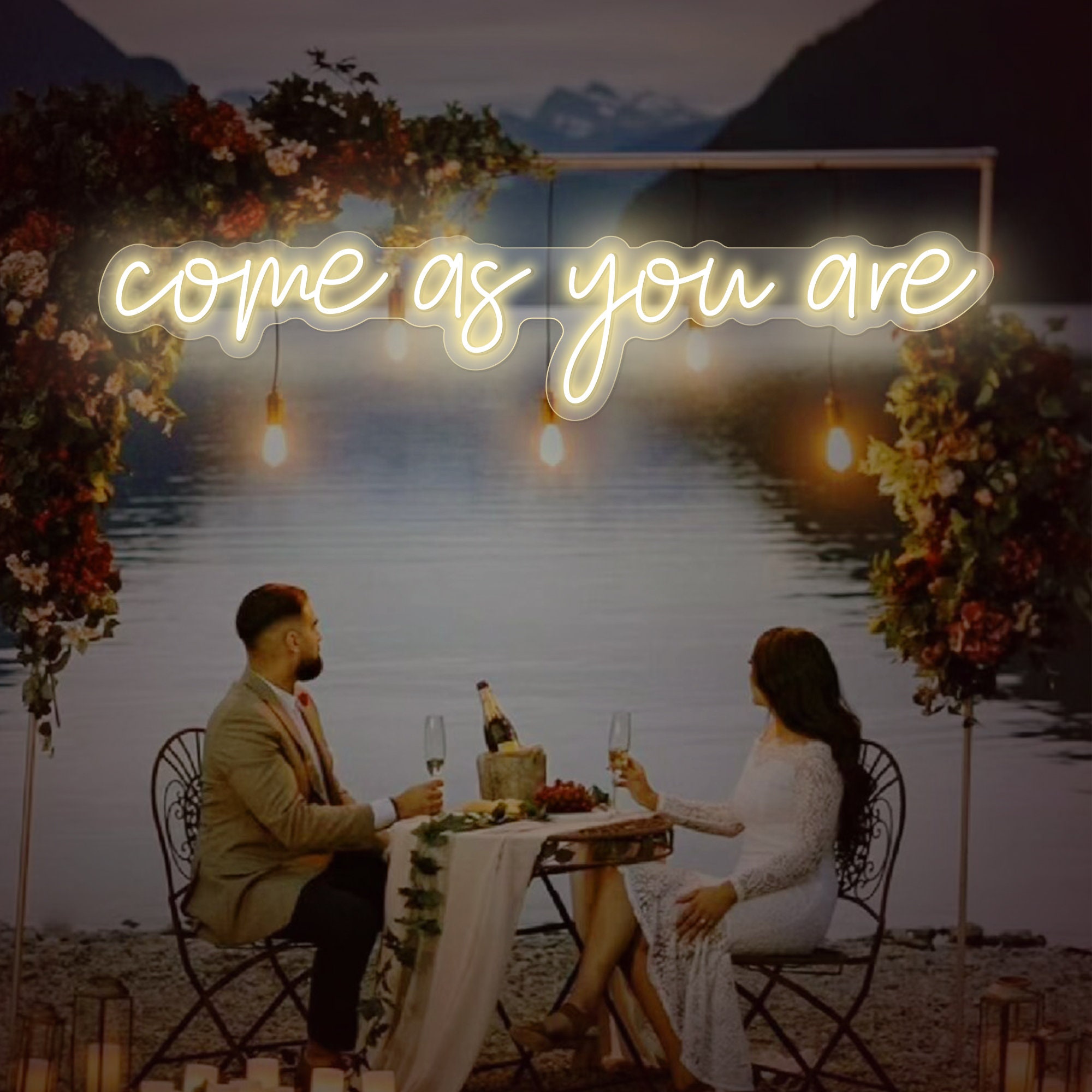 Come As You Are Neon Sign,Personalized Neon Signs,Wall Hanging Garage Party Sign,Home Bedroom Decor, Light Up LED Neon Sign,Bedroom Decor