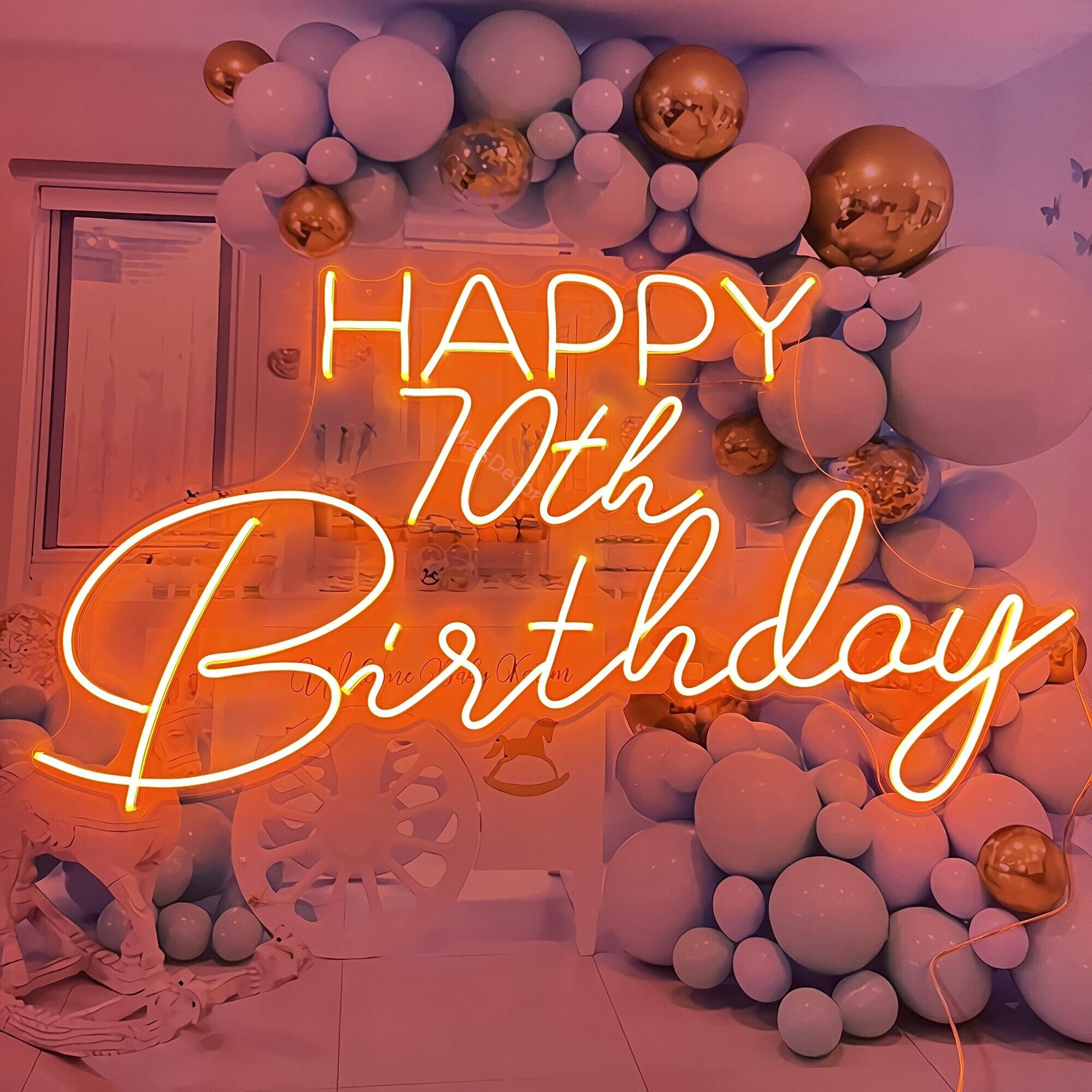 Happy Birthday Neon Sign | Custom Neon Sign | 70th Birthday Decoration Art | Led Neon Sign | Name Neon Sign | Wall Decor | Neon Light Signs