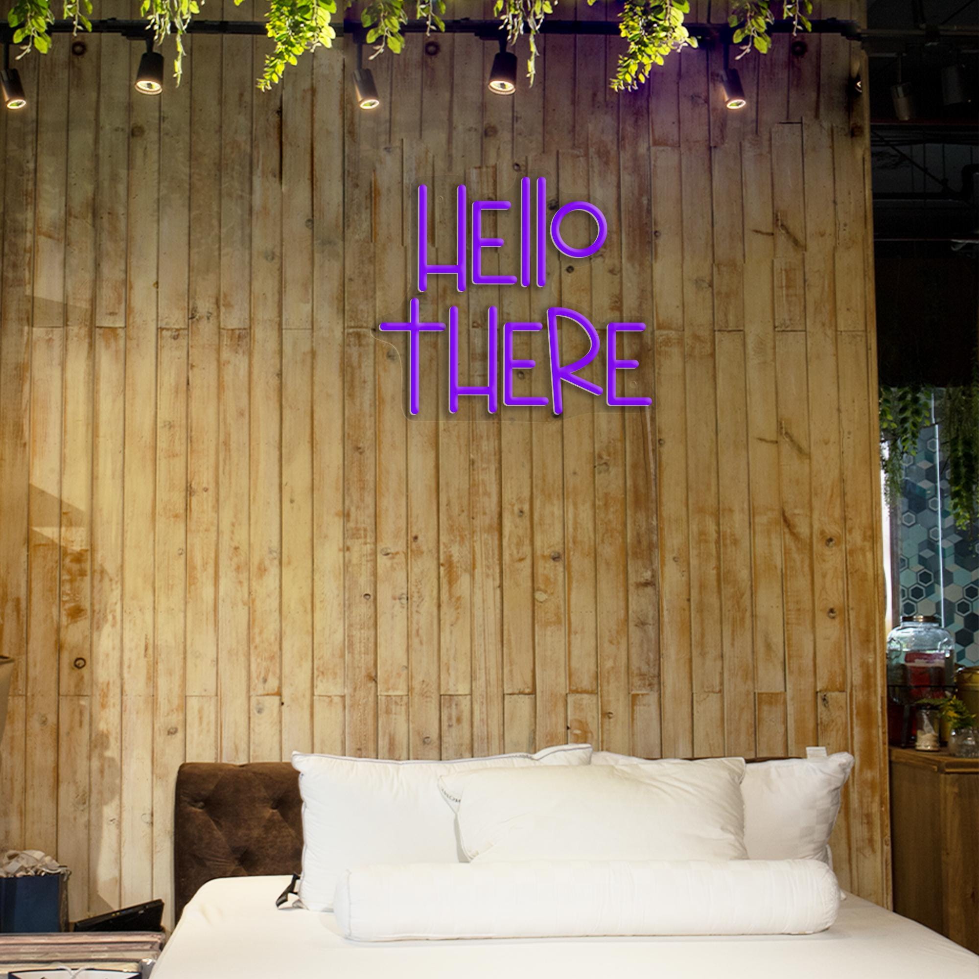Hello There - Hell Here LED Neon Sign, Dual Mood Neon Light, Quirky Wall Decor, Modern LED Sign for Home, Bar or Event