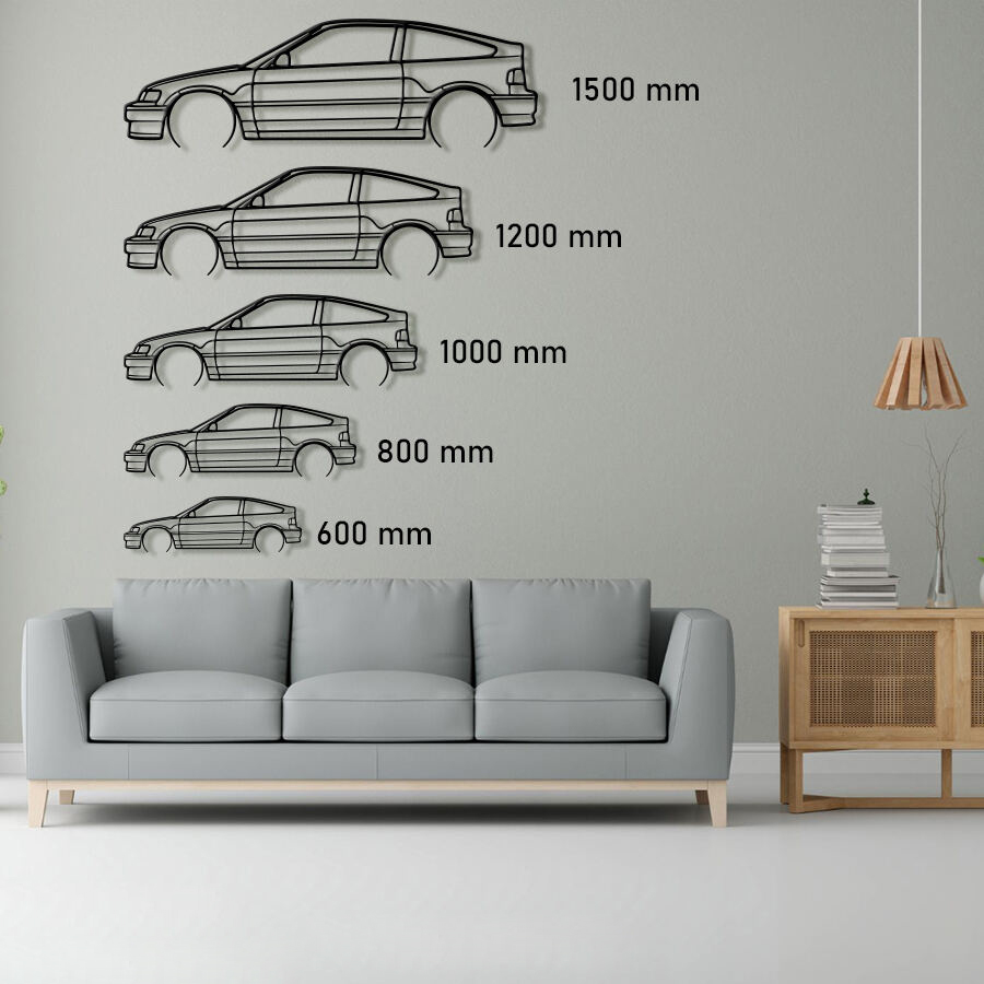 Honda CRX Raised Steel Wall Art