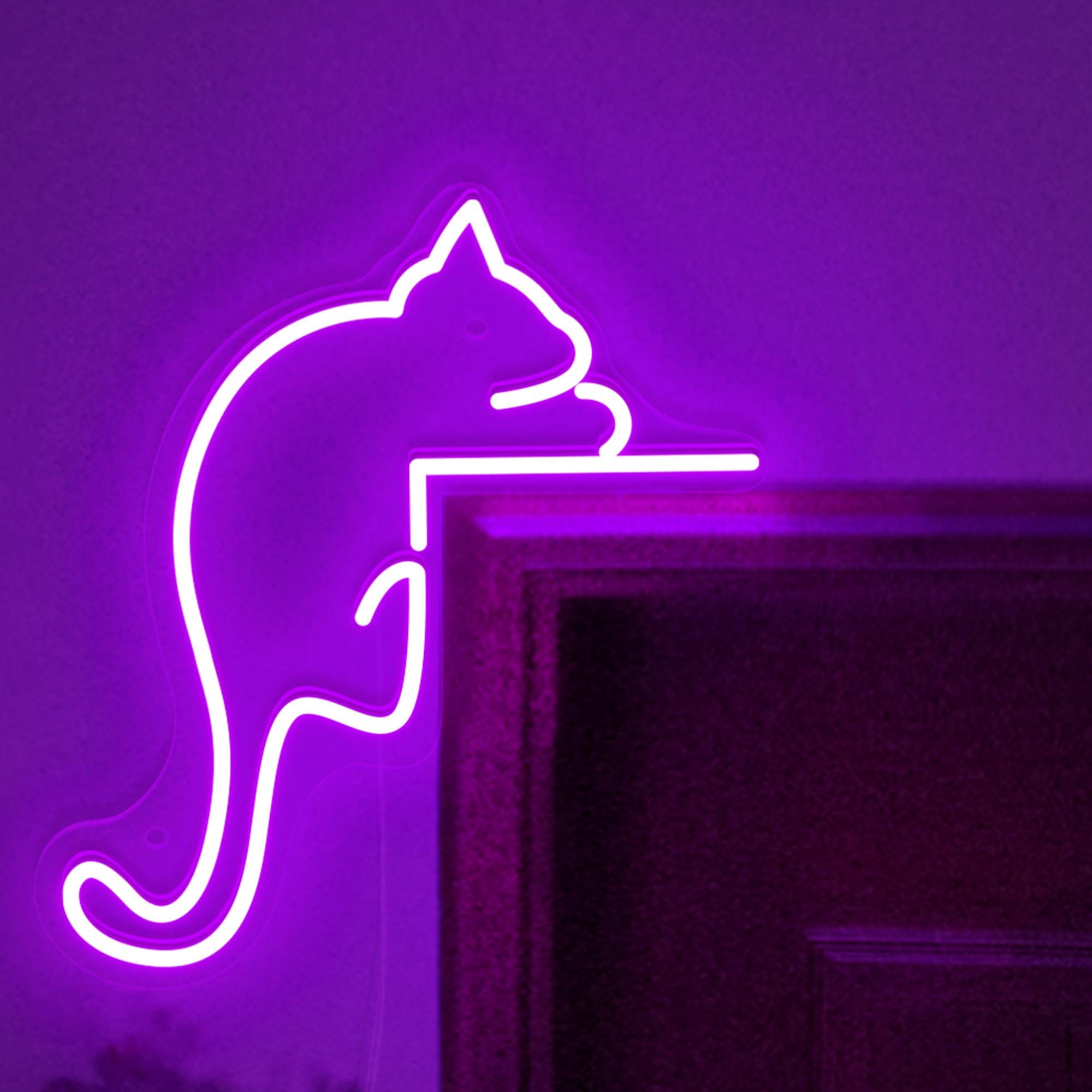 Chill Cat Neon Sign Custom Pet Neon Sign Cat Gifts for Pet Lover Home Decor Bedroom Decor Gift for Her Valentines Gift Cat Lover Gift