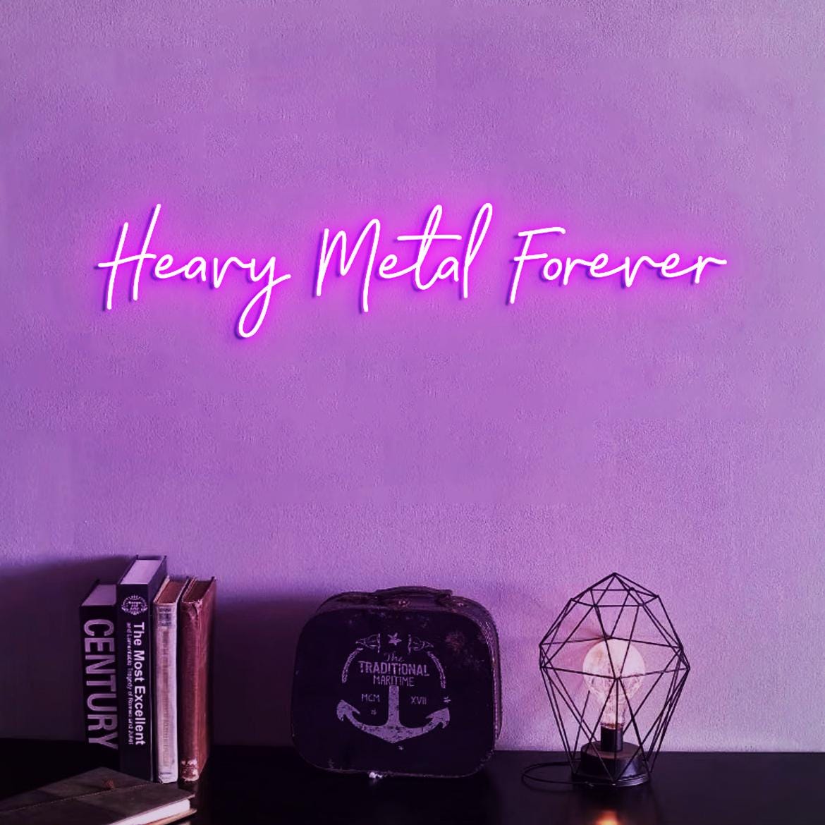 Heavy Metal Forever Neon Sign, Custom Metal Band Neon Light, Gift for Heavy Metal Fans, Heavy Metal Music Sign Room Decor
