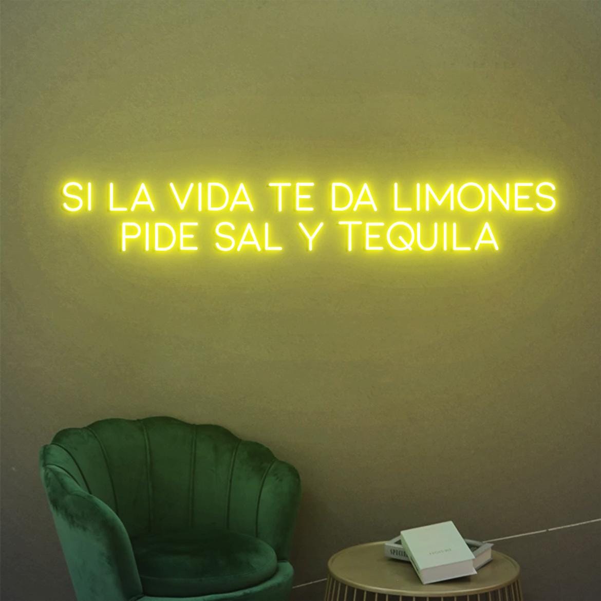 Custom Neon Sign Si La Vida Te Da Limones Pide Sal Y Tequila, Tequila Snack Bar Neon Light, Tequila Bar Led Light, Tequila Spanish
