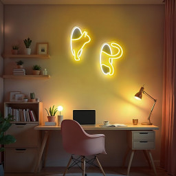 Peeking Cat Neon Sign Funny Wall Decor for Cat Lovers Kidsroom Decor Dorms Decor Cat Art for Home Decor Personalized Valentine Gift for Her