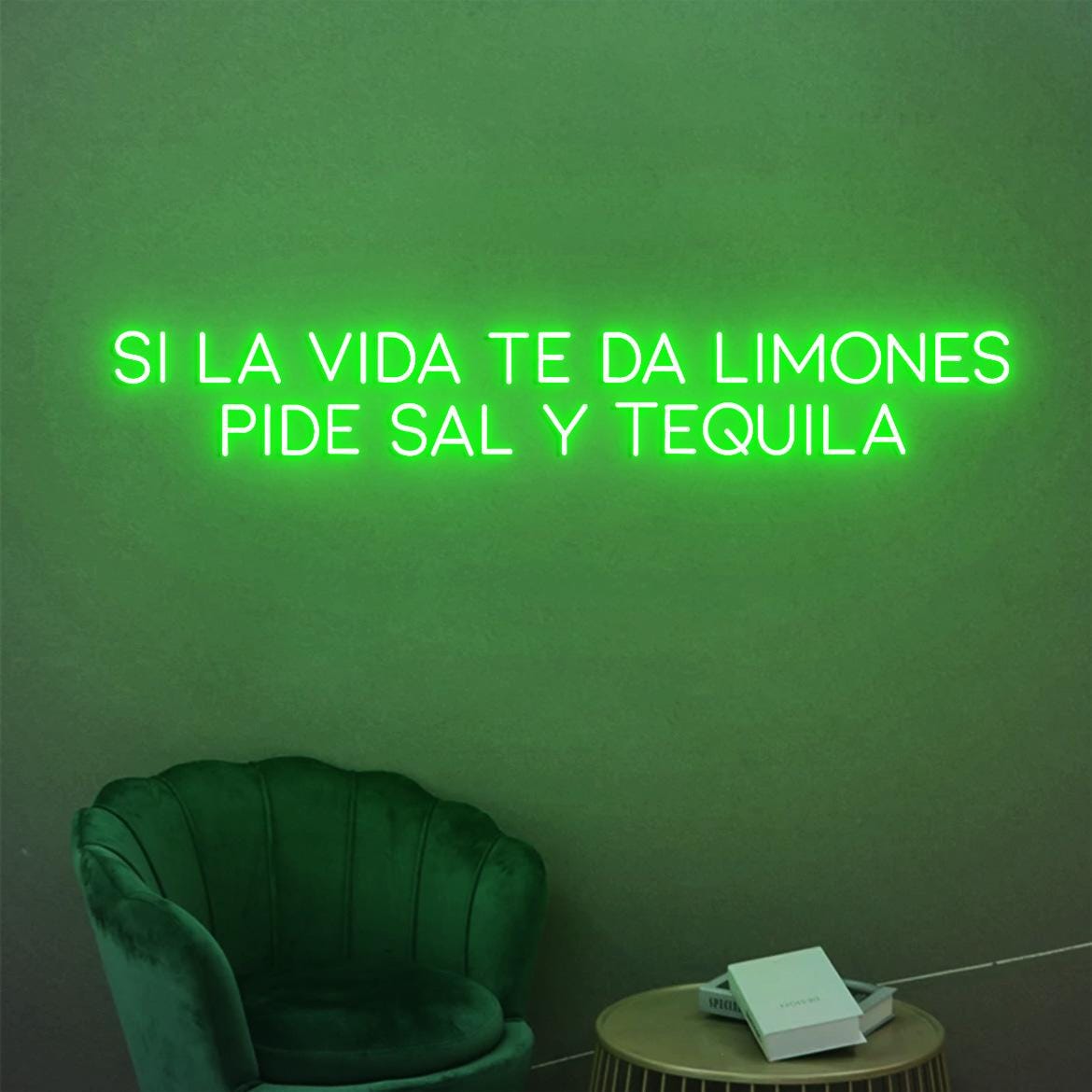 Custom Neon Sign Si La Vida Te Da Limones Pide Sal Y Tequila, Tequila Snack Bar Neon Light, Tequila Bar Led Light, Tequila Spanish