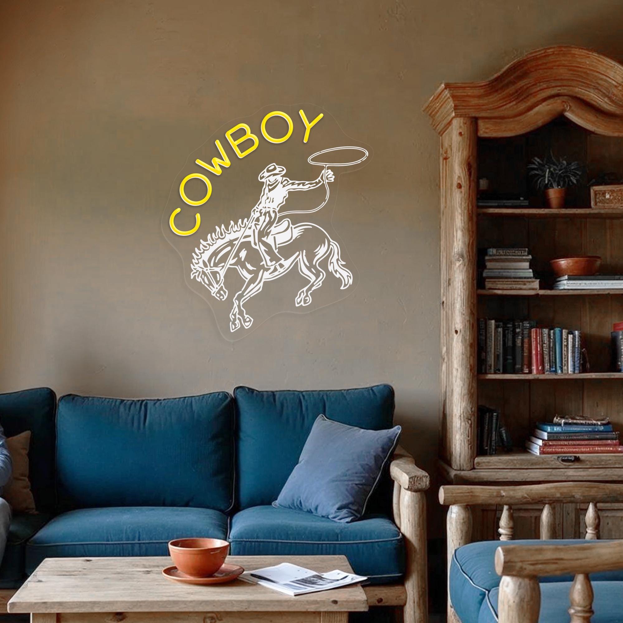 Rodeo Cowboy Neon Sign Cowboy Howdy Neon Sign Trendy Aesthetic Decor Ranch Wall Decor Western Bar Sign Vintage Cowboy Room Sign Gift for Him