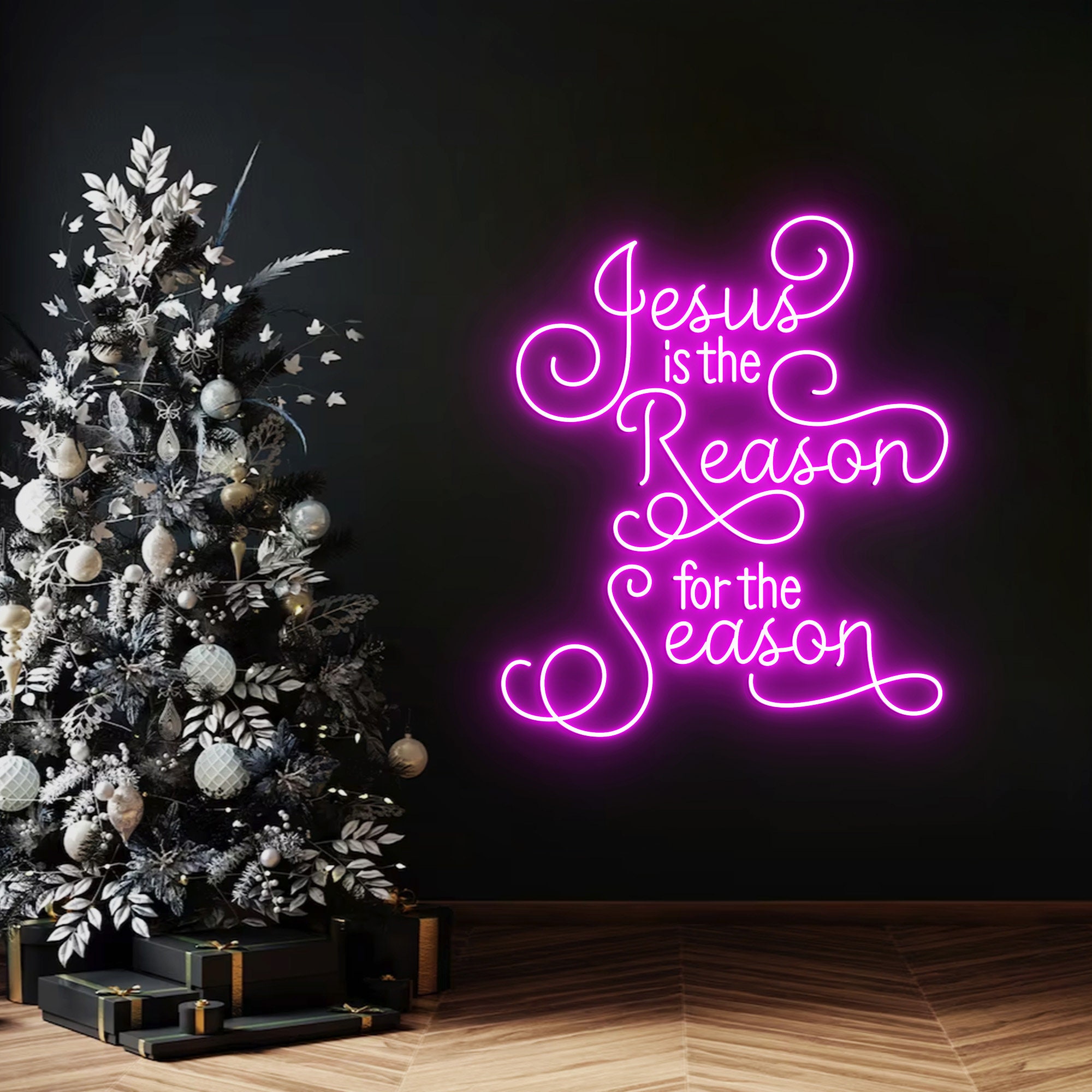 Jesus Is The Reason For The Season Neon Sign, Neon Sign Light Decor, Christmas Neon Light, Merry Christmas Led Light, Christmas Gifts