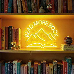 Read More Books Neon Sign Book Club Decor Reading Bookshelf Wall Decor School Library Wall Decor Book Lover Gift Christmas Gifts