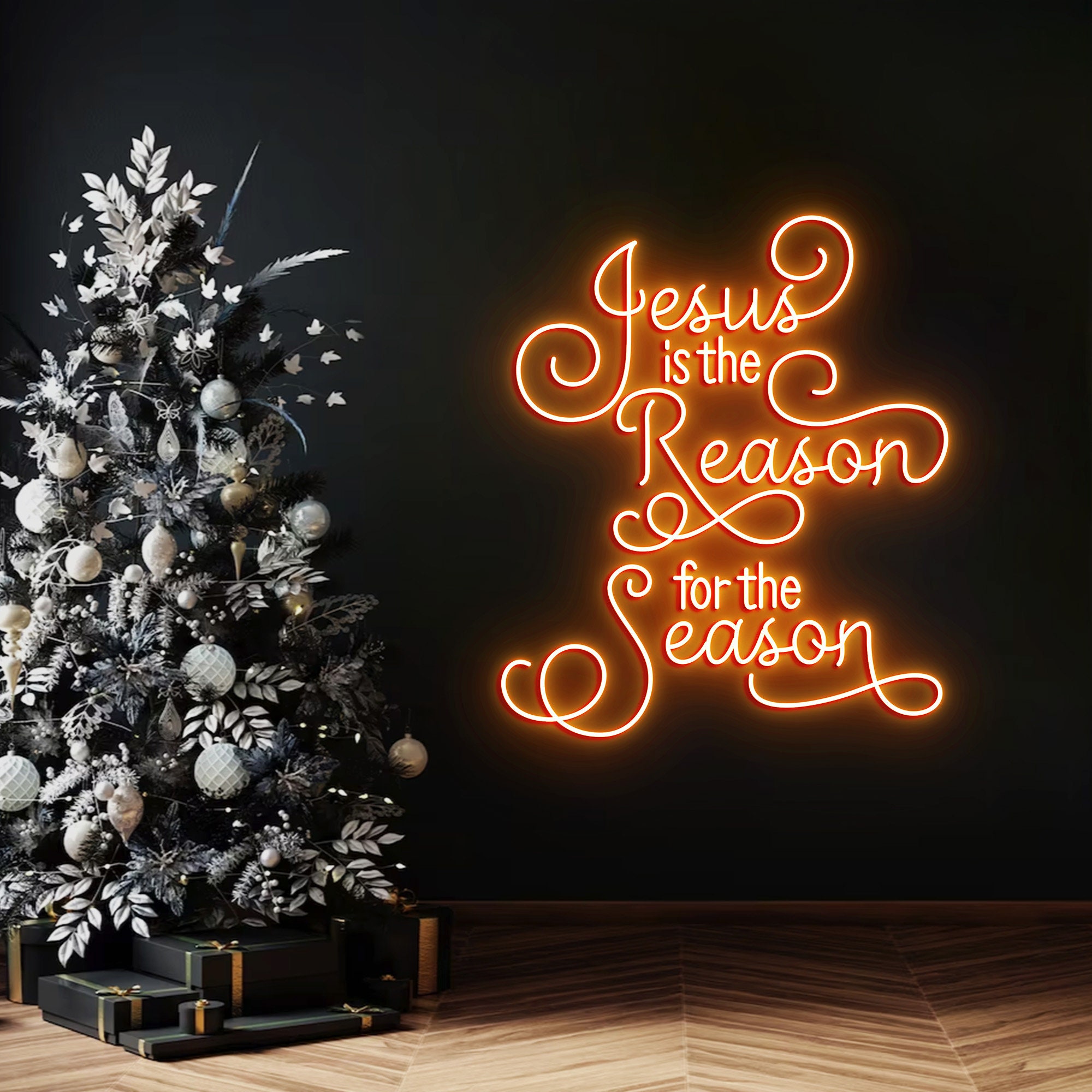 Jesus Is The Reason For The Season Neon Sign, Neon Sign Light Decor, Christmas Neon Light, Merry Christmas Led Light, Christmas Gifts