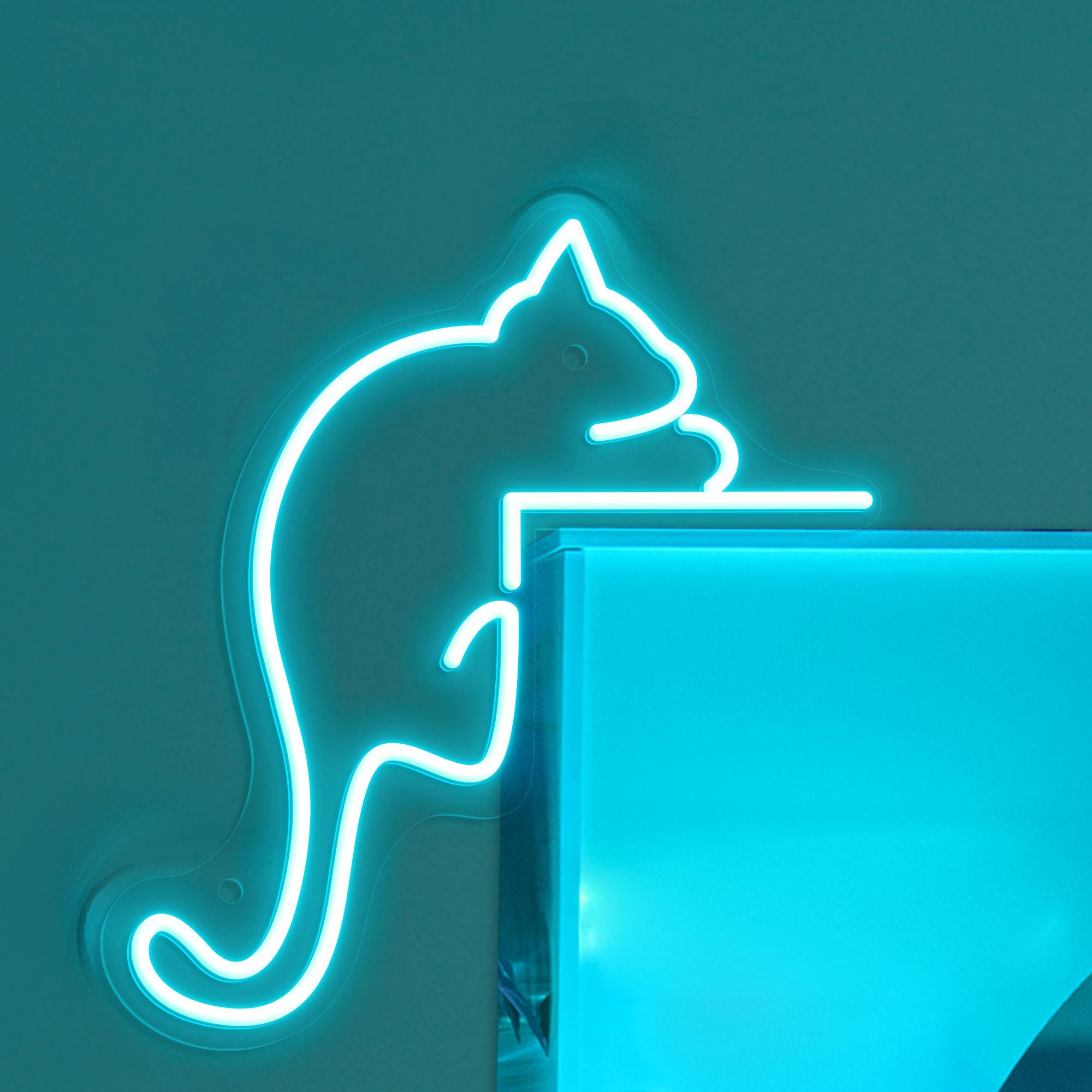 Chill Cat Neon Sign Custom Pet Neon Sign Cat Gifts for Pet Lover Home Decor Bedroom Decor Gift for Her Valentines Gift Cat Lover Gift