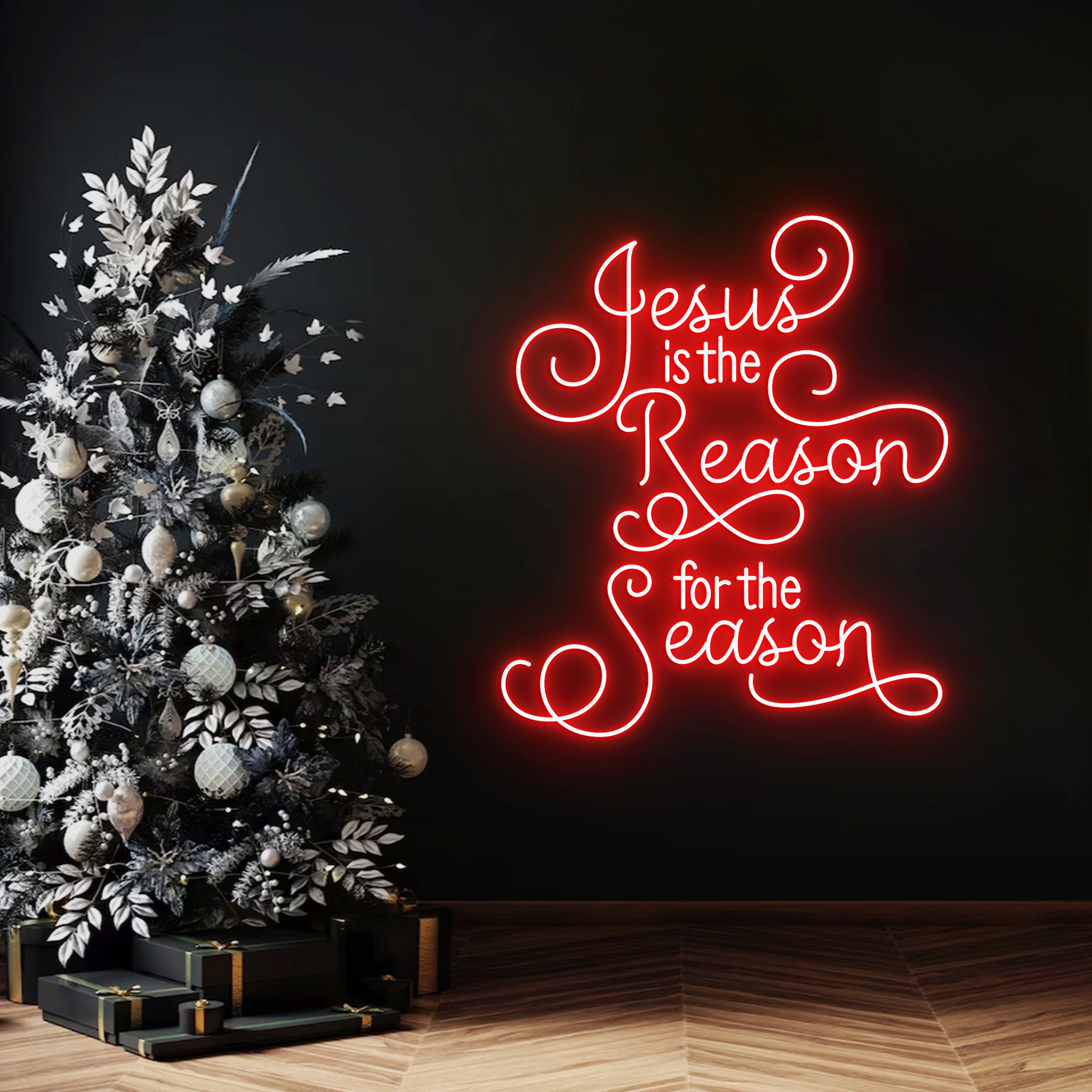 Jesus Is The Reason For The Season Neon Sign, Neon Sign Light Decor, Christmas Neon Light, Merry Christmas Led Light, Christmas Gifts