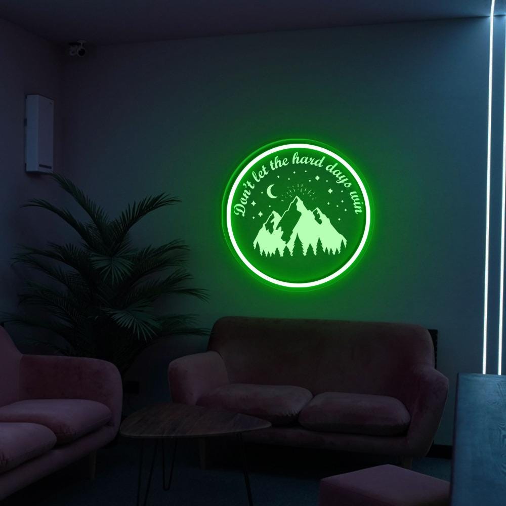 Don’t Let the Hard Days Win Neon Sign, Velaris Neon Led, Starlight Lover Gift, Star Night Light, Book Lover Gift For Her, Acotar Neon Gifts