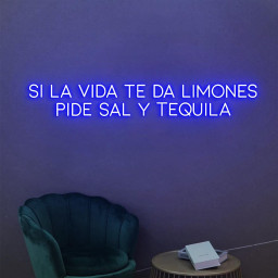 Custom Neon Sign Si La Vida Te Da Limones Pide Sal Y Tequila, Tequila Snack Bar Neon Light, Tequila Bar Led Light, Tequila Spanish