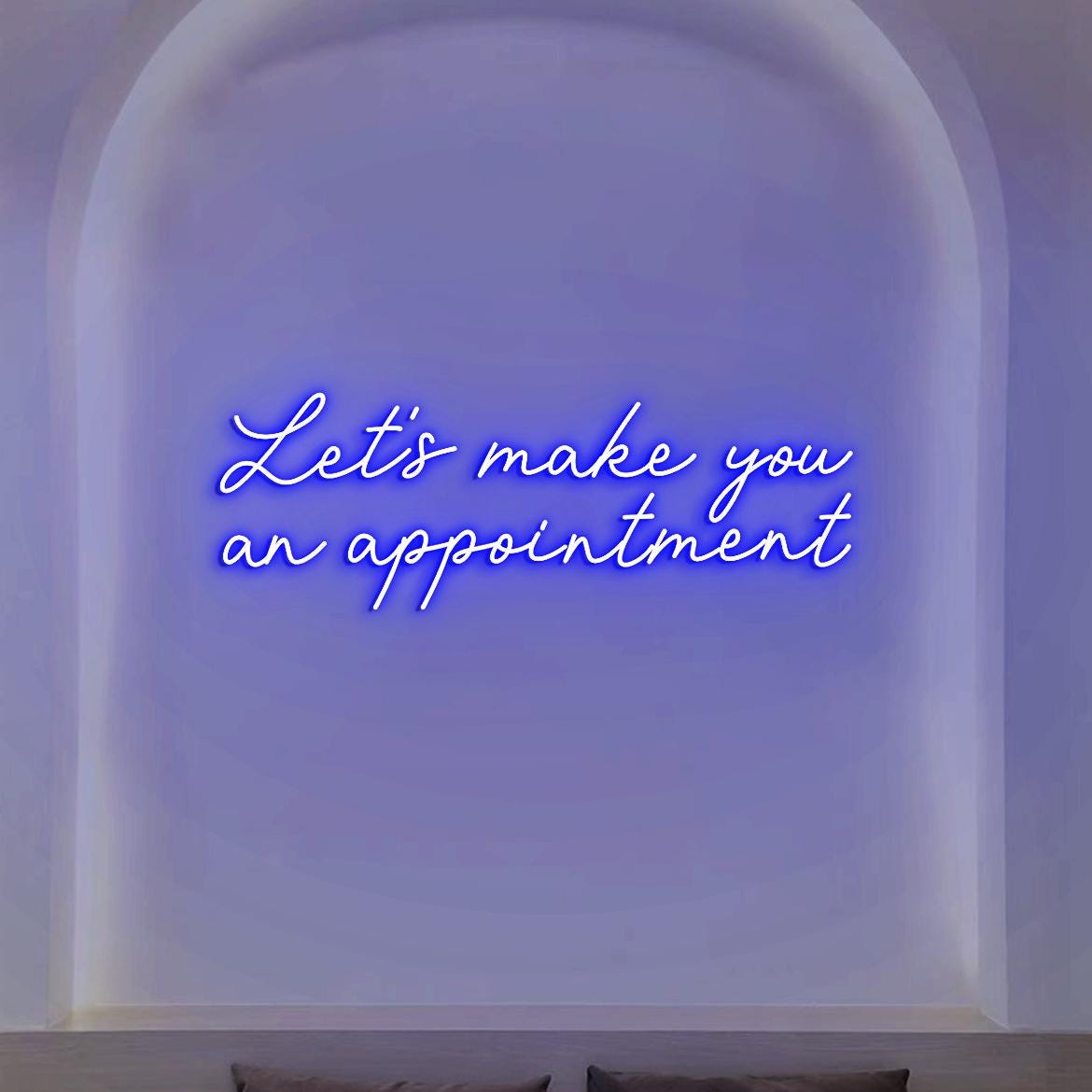 Let's Make You An Appointment Neon Sign, Appointment Sign for Salon Wall, Salon Appointment Sign