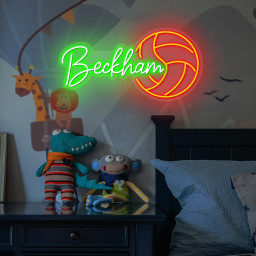 Volleyball Name Neon Sign, Nursery Decor, Personalized Neon Sign, Volley Ball Gift, Personalized Name Sign, Name Neon Sign, Kids Name Sign