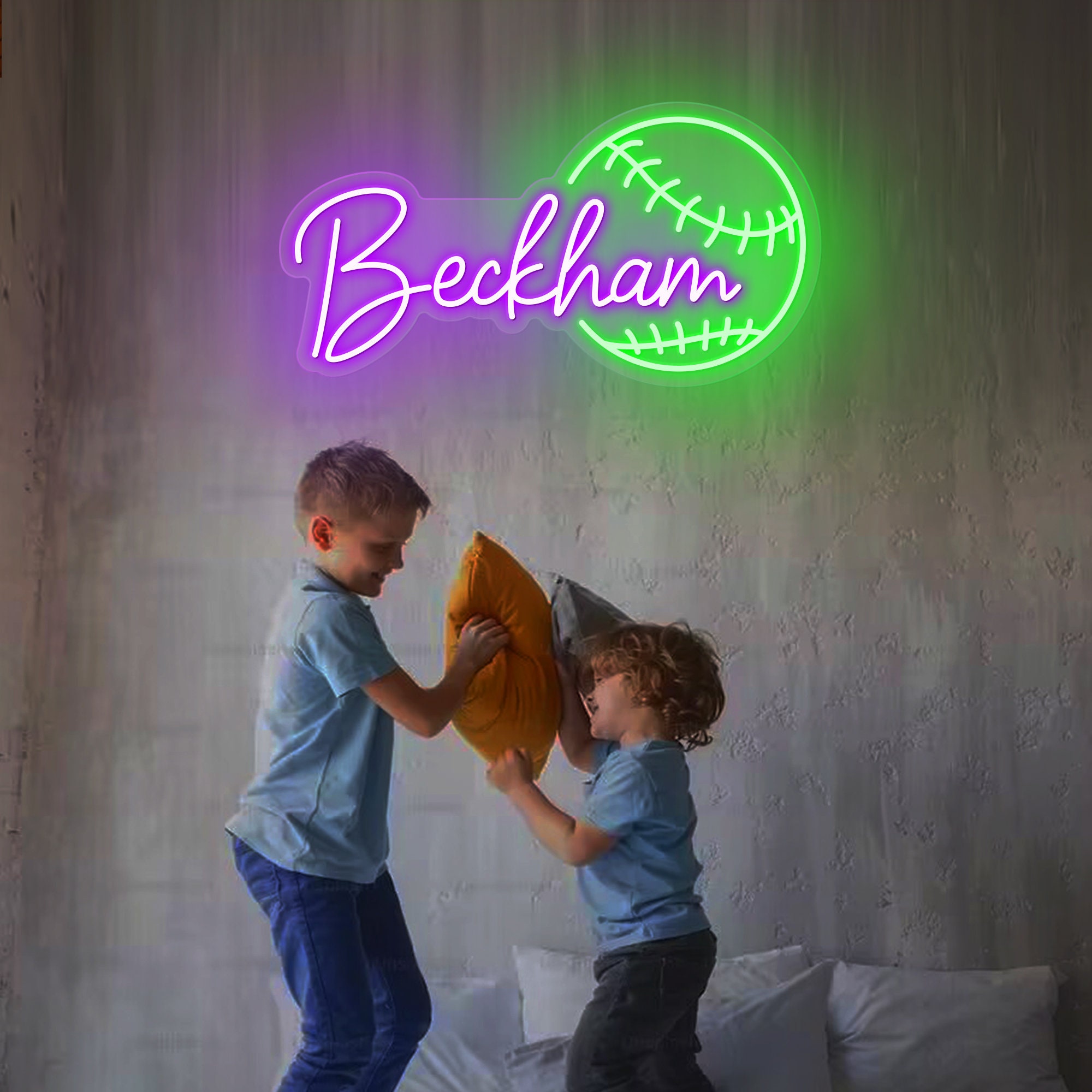 Baseball Neon Name Sign, Nursery Decor, Personalized Neon Sign, Personalized Name Neon Sign, Neon Name Sign, Kids Name Sign, Baseball Gift