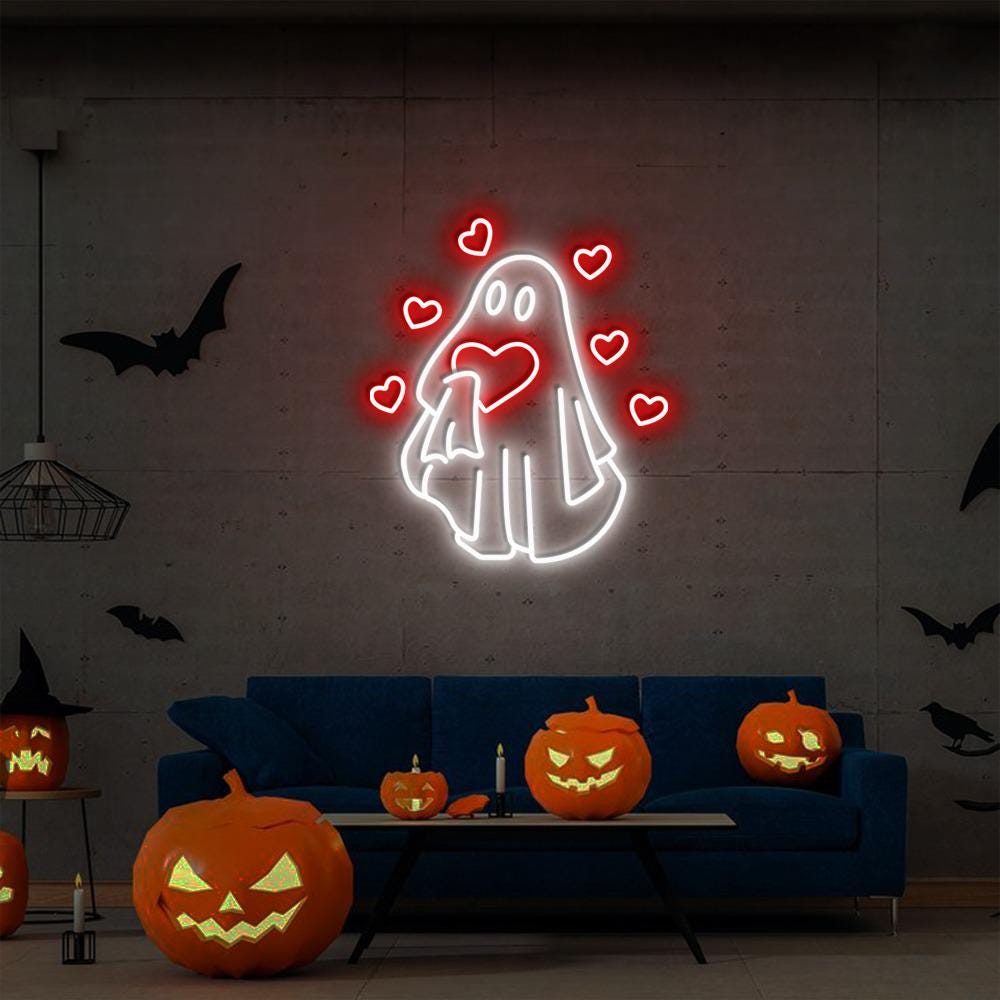 Be My Boo Neon Sign, Ghost Neon, Valentines Day Neon Sign, XOXO Neon, Women Valentines Day Neon Gifts, Heart Neon Sign, Happy Valentines