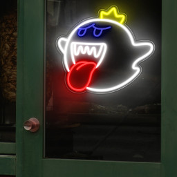 King Boo Neon Sign,Anime Neon Sign,Baby Room Night Light,Wall Neon Light Sign,Birthday Halloween Decor Christmas Gift