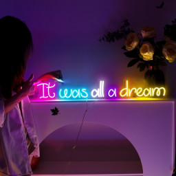 It was all a dream Custom Neon Sign – LED Light for Office, Living Room, Bedroom Wall Art, Holiday Decor, and Unique Wall Decor