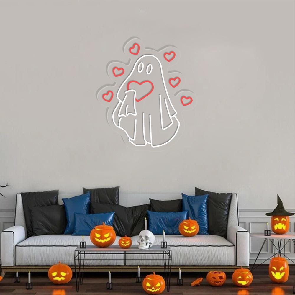 Be My Boo Neon Sign, Ghost Neon, Valentines Day Neon Sign, XOXO Neon, Women Valentines Day Neon Gifts, Heart Neon Sign, Happy Valentines