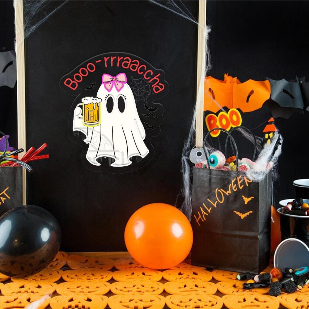 Boo rracha Neon, Halloween costume, Latino halloween, Funny Noen, Mexican, Spanish Halloween, Comadre Crew, Drunk Ghost, TrikoTri, Spooky.