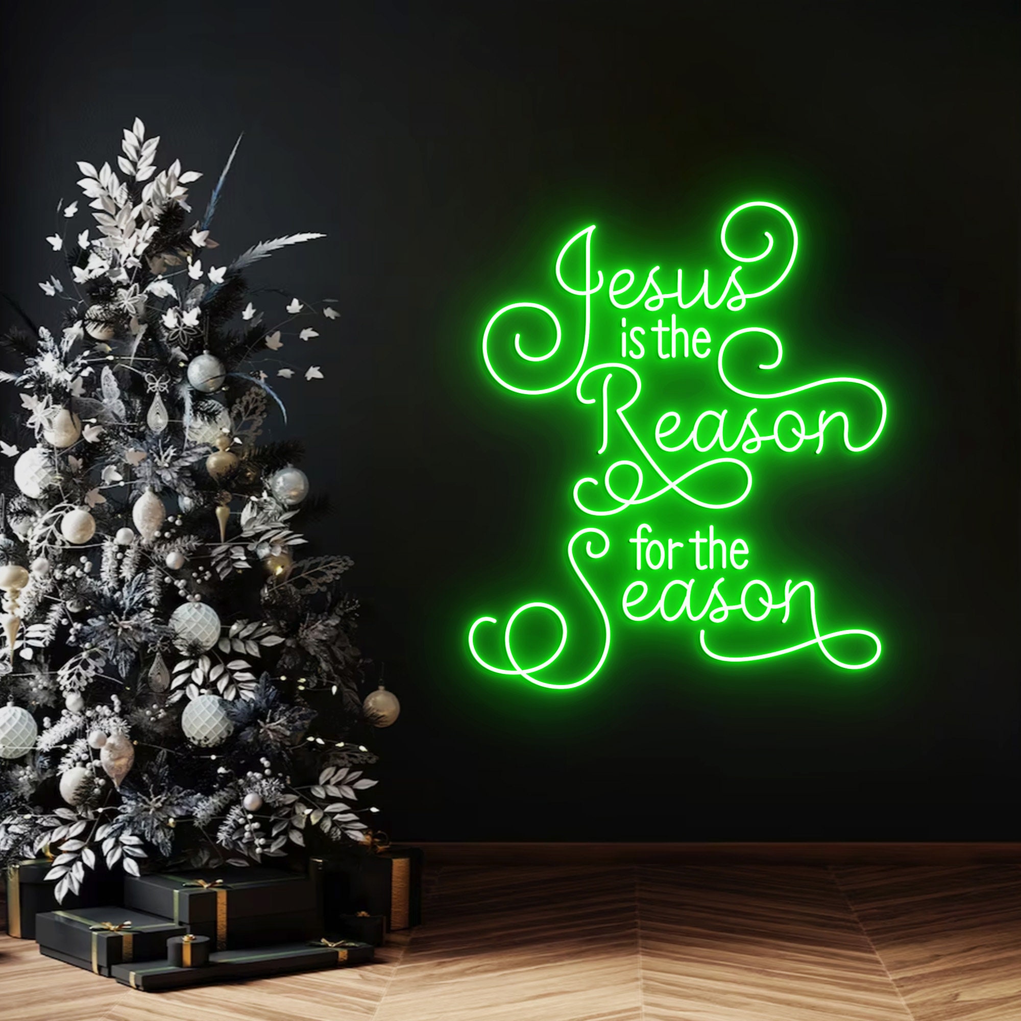 Jesus Is The Reason For The Season Neon Sign, Neon Sign Light Decor, Christmas Neon Light, Merry Christmas Led Light, Christmas Gifts