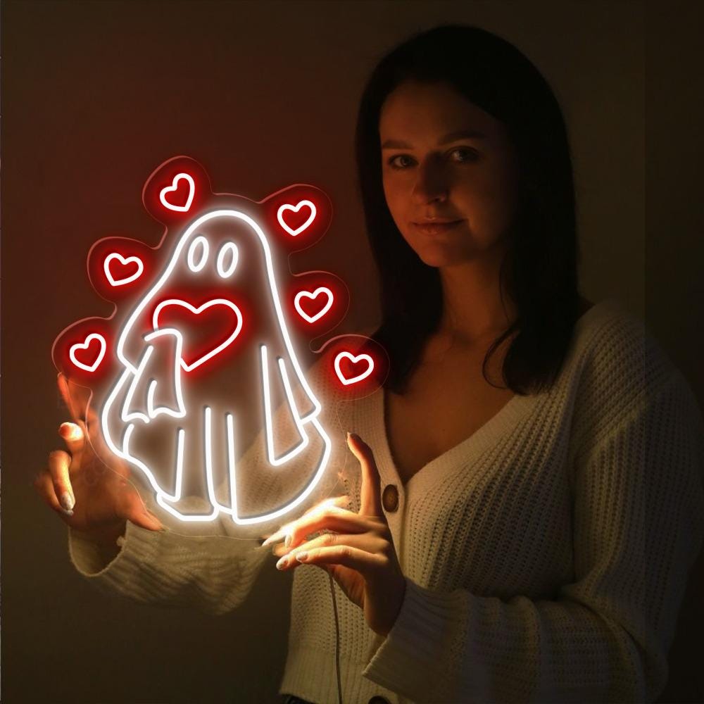 Be My Boo Neon Sign, Ghost Neon, Valentines Day Neon Sign, XOXO Neon, Women Valentines Day Neon Gifts, Heart Neon Sign, Happy Valentines