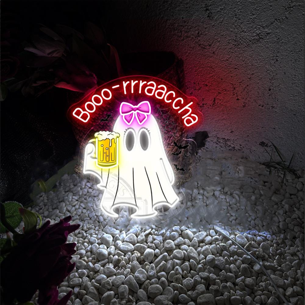 Boo rracha Neon, Halloween costume, Latino halloween, Funny Noen, Mexican, Spanish Halloween, Comadre Crew, Drunk Ghost, TrikoTri, Spooky.