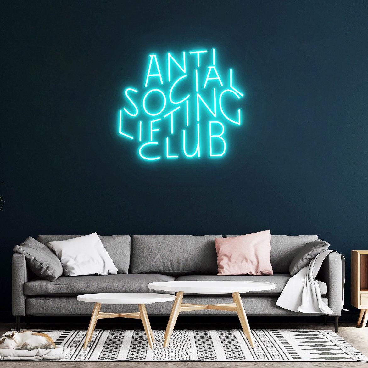 Anti Social Lifting Club, Neon Light Signs, Weight Lifting Sign, Workout Gym Wall Decoar, Home Gym Sign