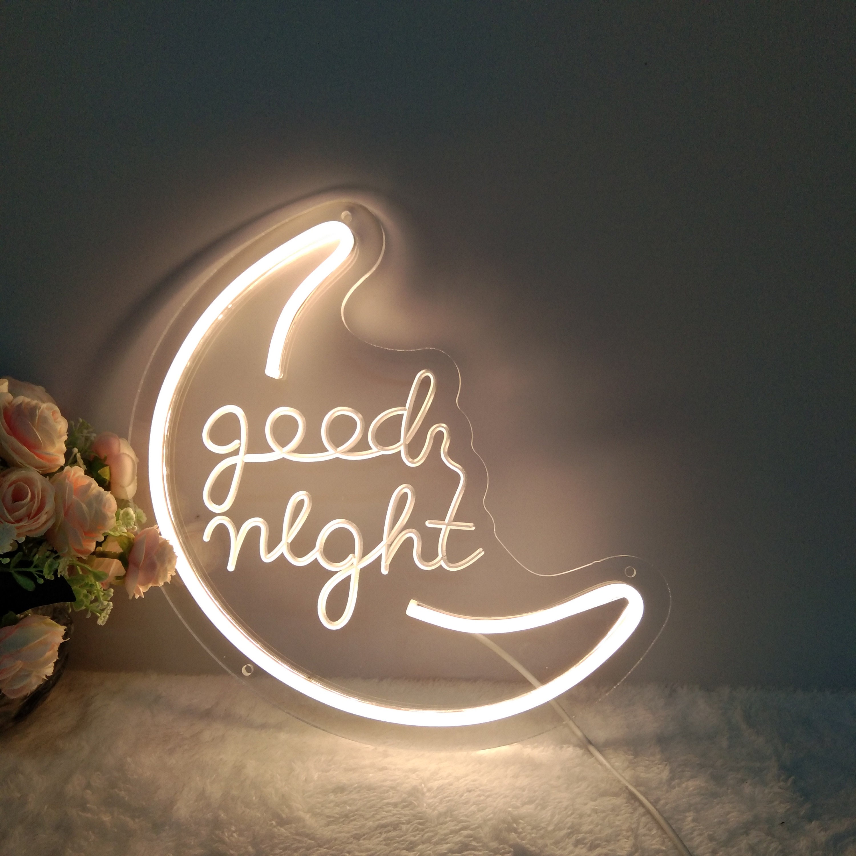 Neon Sign Custom Name For Kid Room Logo Night Light For Desk Bedroom Quote Heart Small Sweet Dreams Wedding Bar Business