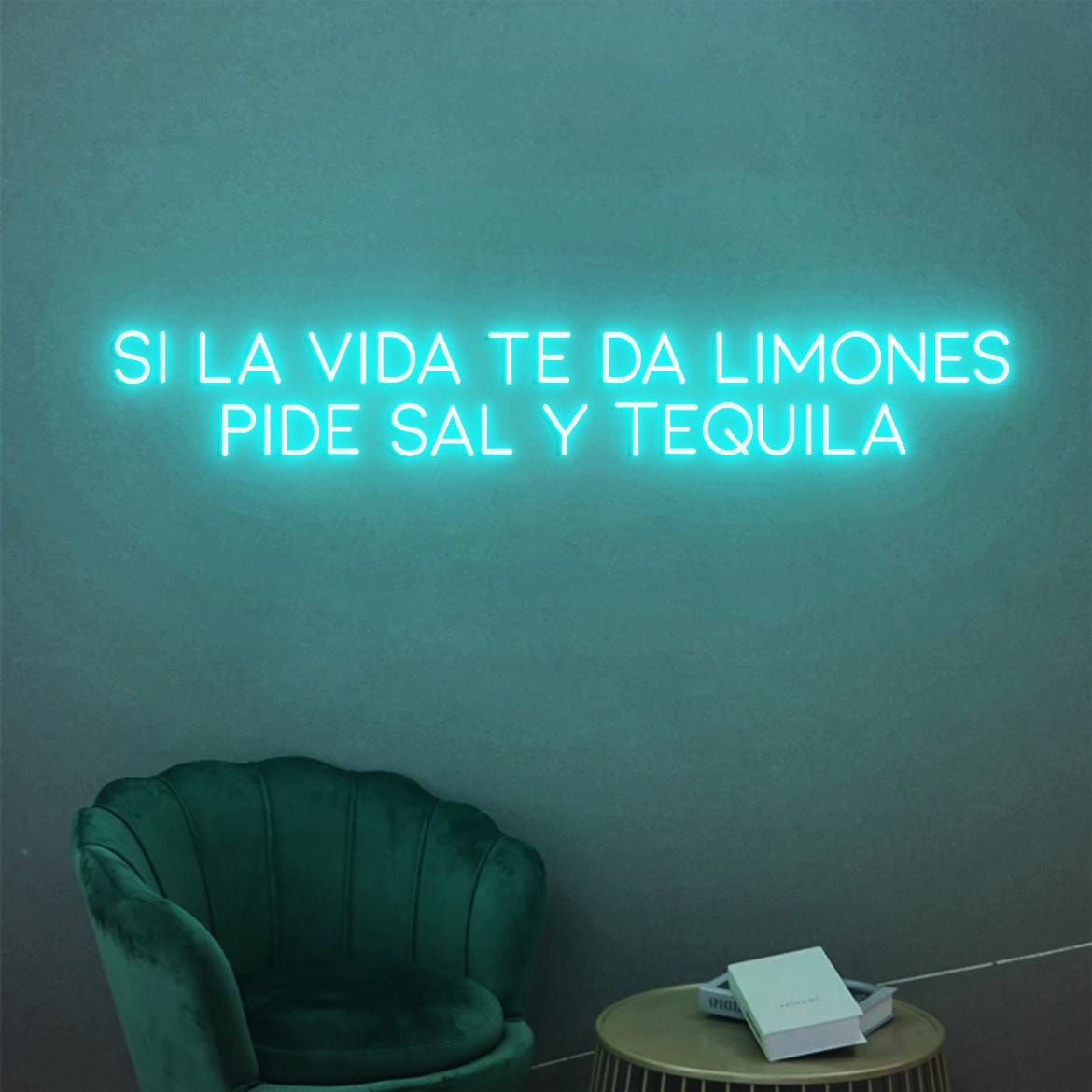 Custom Neon Sign Si La Vida Te Da Limones Pide Sal Y Tequila, Tequila Snack Bar Neon Light, Tequila Bar Led Light, Tequila Spanish