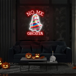No Me Ghosta Neon Sign, Mexican Cute Ghosta Neon, Ghosta Neon, Mexican Halloween Neon, Ghosta Flag Mexican Neon Led, Mexican Halloween Gift