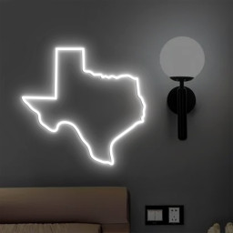 Texas Outline Neon Sign, Texas Led Sign, Texas Decor, Texas Map Wall Art