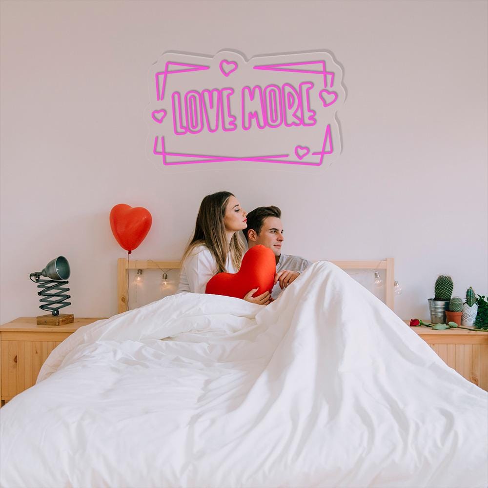 Love More Neon Sign, Love Valentines Neon, Valentine's Day Neon Sign, Valentines Day Gifts Neon Sign, Valentine Neon, Happy Valentines Day