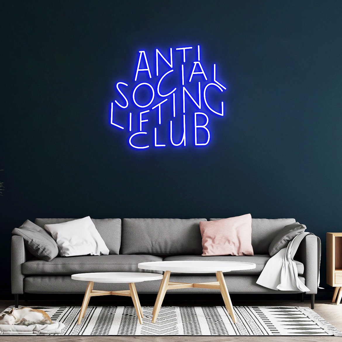 Anti Social Lifting Club, Neon Light Signs, Weight Lifting Sign, Workout Gym Wall Decoar, Home Gym Sign